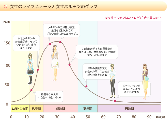 やっぱり気になる！年齢による女性ホルモンの分泌量の変化とは 大人のワタシを楽しむメディア