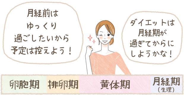 基礎体温を参考に行動計画をたてる女性