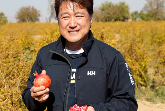 イランサーヴェでざくろを食べるザクロ伝道師