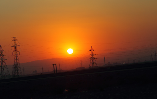 美しいイランの夕日