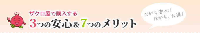 ザクロ屋で購入する3つの安心と7つのメリット
