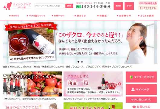 エイジングケア店のサイト