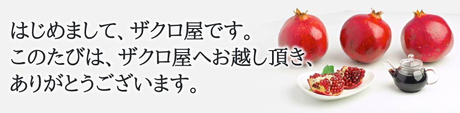 はじめまして、ザクロ屋です。