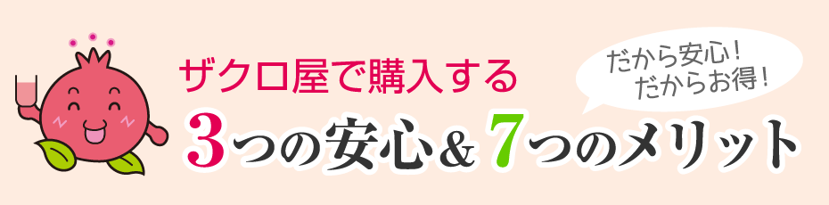 ザクロ屋で購入する3つの安心7つのメリット