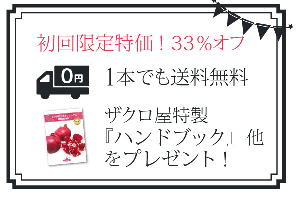 おいしいザクロジュース ザクロエキス専門店 ザクロ屋 初回ご購入